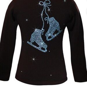 Black Rhinestone Ice Skating Jacket